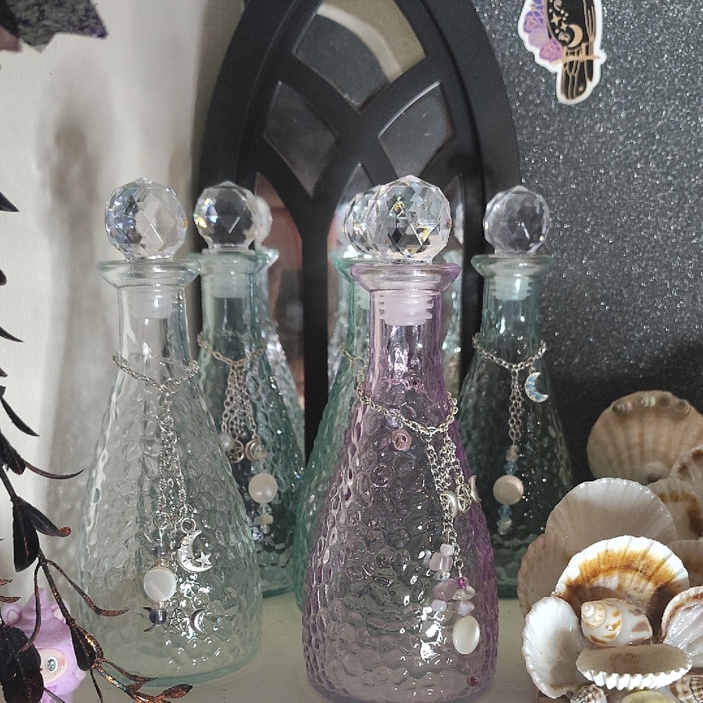 Moon Water Bottles With Crystal Stoppers